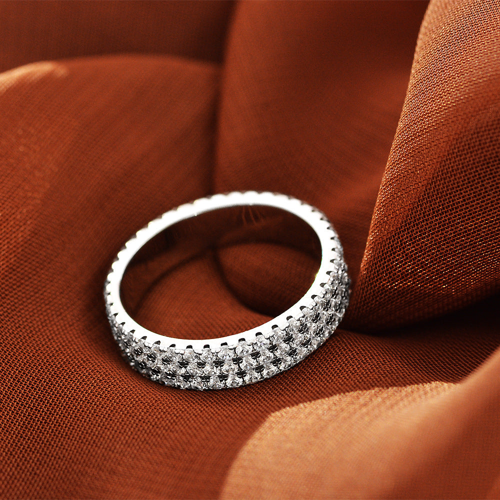 925 sterling silver rings; full diamond rings; Eamti;