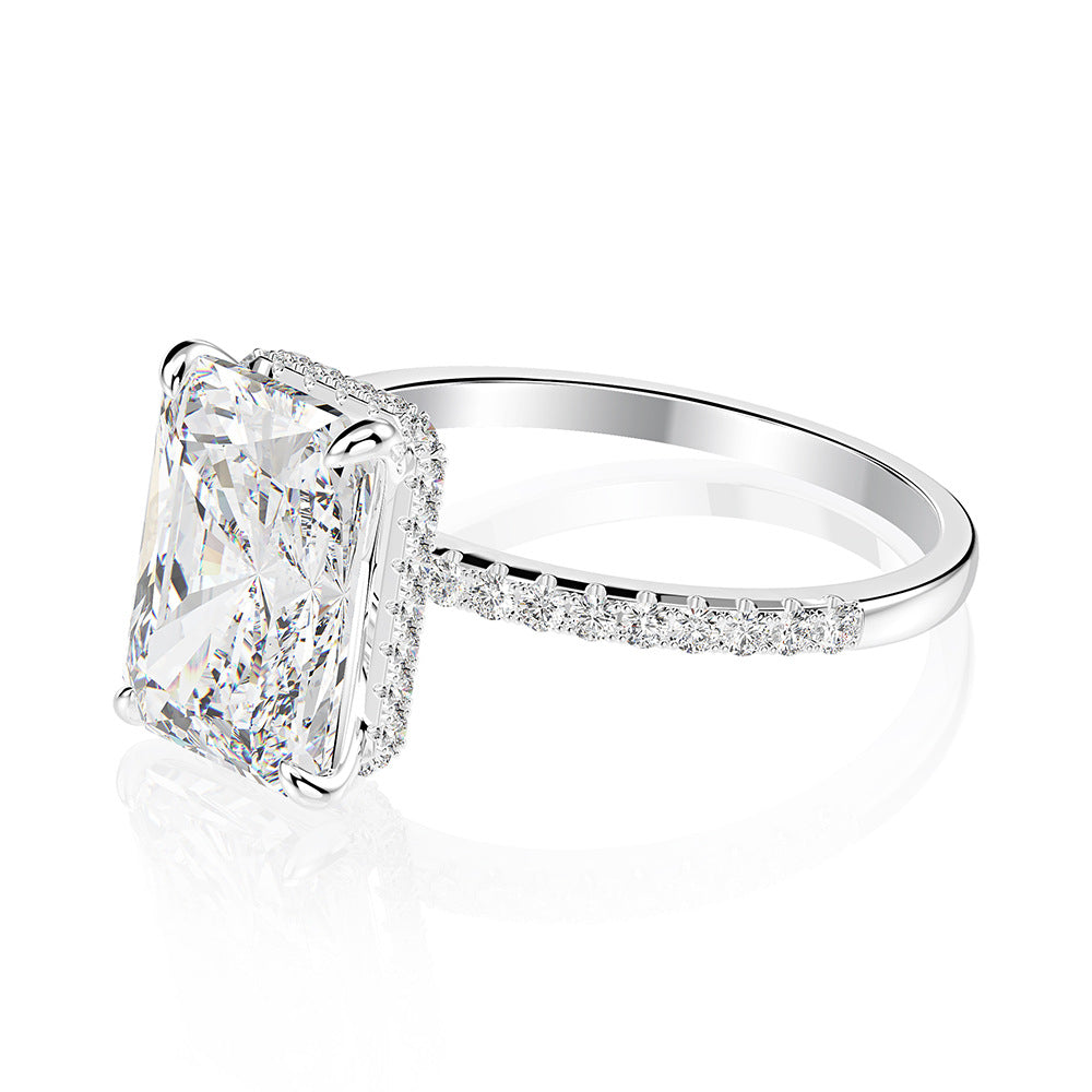 925 sterling silver moissanite rings; unique engagement rings; quality wedding rings; Eamti;