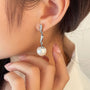 pearl drop earrings, earrings with pearl drops, silver pearl earrings, freshwater pearl earrings