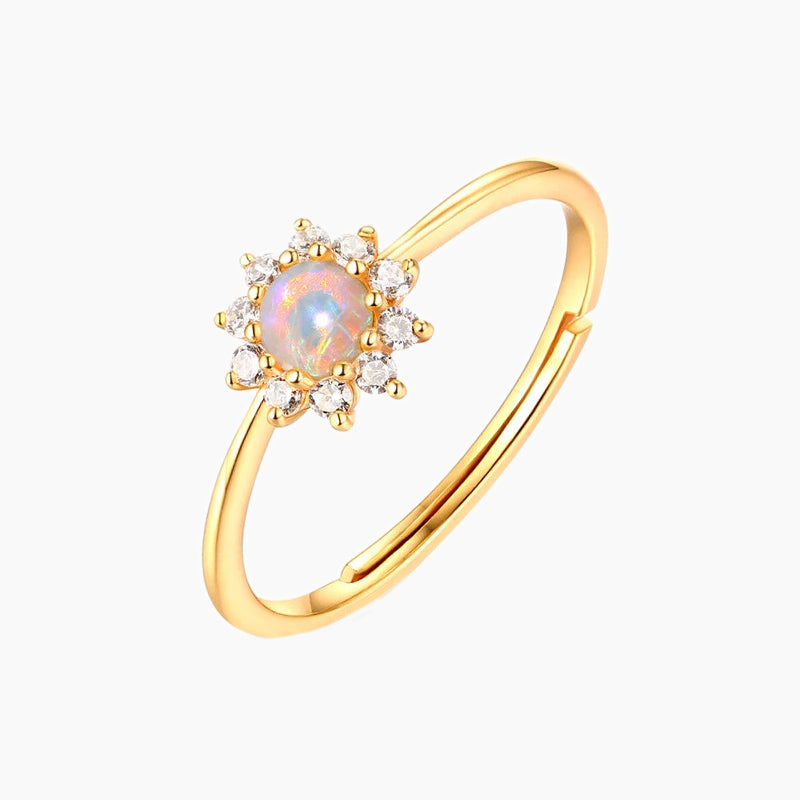 Sunflower Opal Open Ring