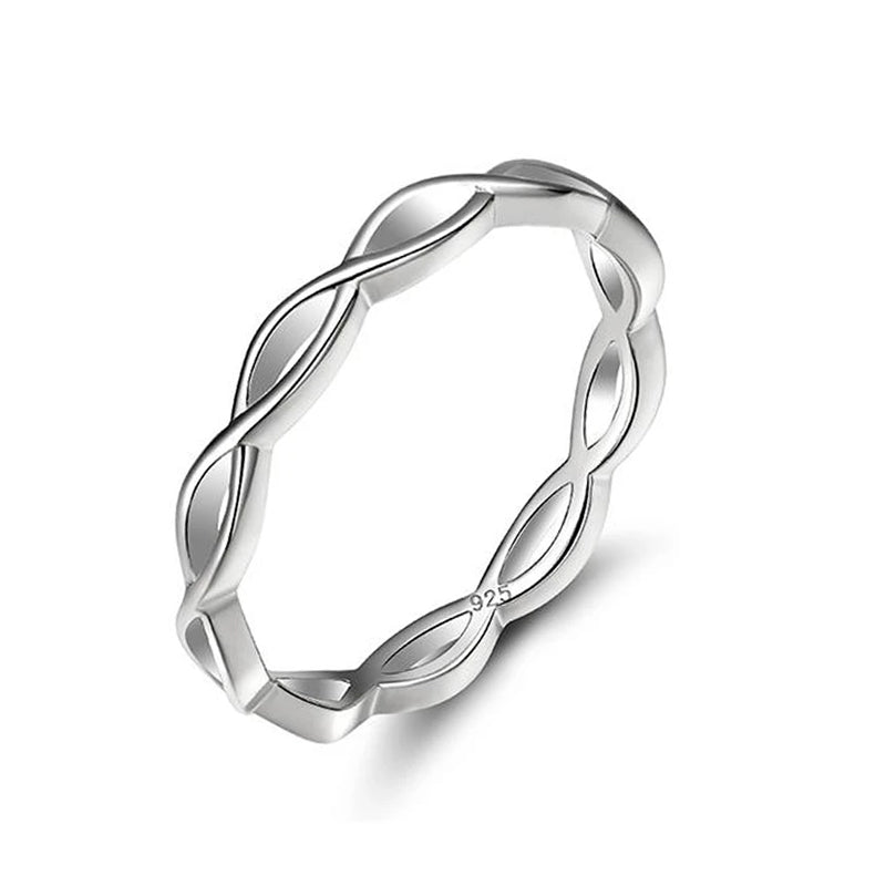 sterling silver rings; simple wedding bands; twist rings; Eamti;