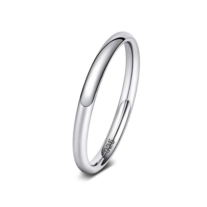 Classic 925 Sterling Silver High Polish Ring