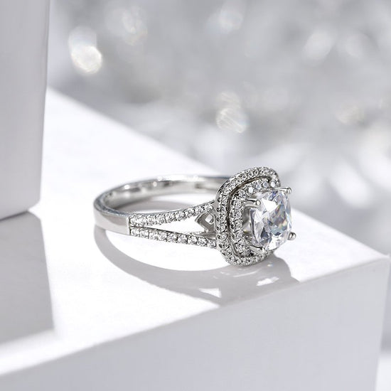 shank cushion engagement rings; unique wedding rings; Eamti;