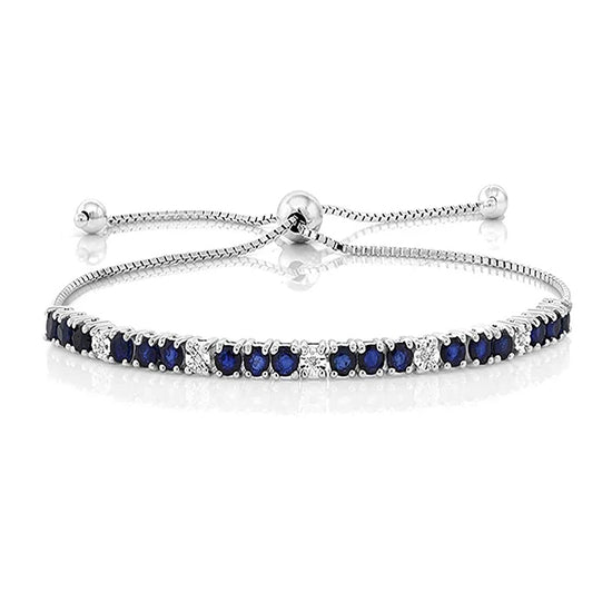 sterling silver tennis bracelet; stylish bracelet; Eamti;
