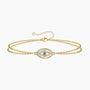 amulet bracelet, demon eye, sterling silver 