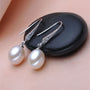 pearl drop earrings, pink pearl earrings, freshwater pearl earrings, pearl bridal earrings
