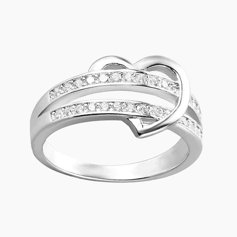 simpler heart rings; sterling silver rings; Eamti;