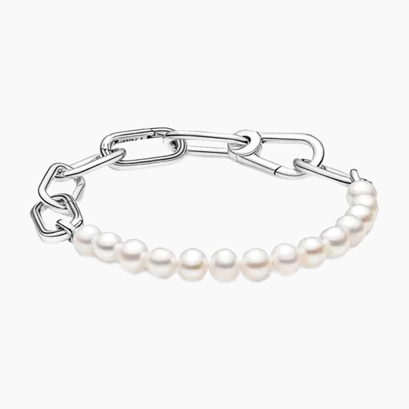 925 silver pearl bracelet, silver bracelet for women, pearl bracelet