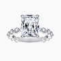 stunning rings for women; sterling silver rings; Eamti, cubic zirconia ring, stackable ring, affordable jewelry for woman, cheap ring under $50, radiant cut, radiant cut rings