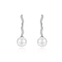 pearl drop earrings, earrings with pearl drops, silver pearl earrings, freshwater pearl earrings, pearl drop earrings