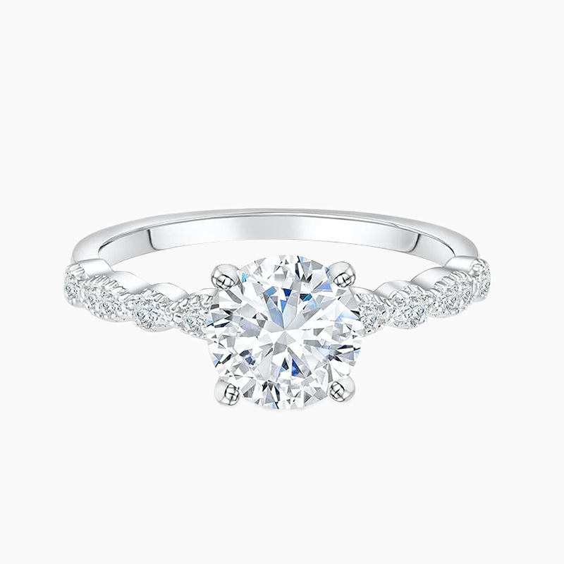 round cut engagement rings, round wedding rings, 1 carat wedding rings, silver wedding rings for women, sterling silver engagement rings