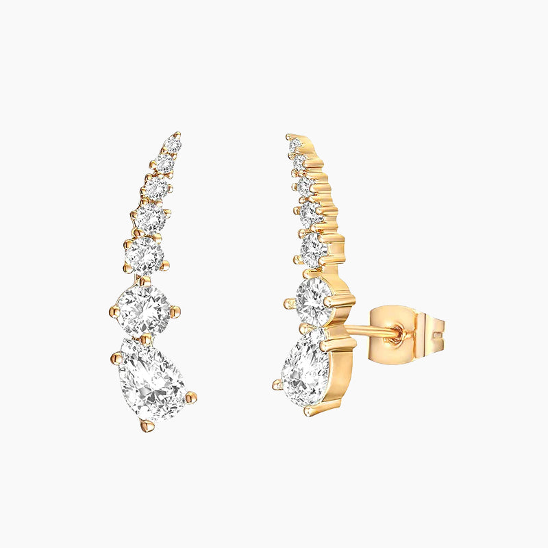 Orecchini CZ con freccia sfumata in argento sterling
