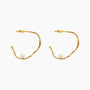 statement earrings, pearl hoop earrings, irregular pearl earrings, gold pearl earrings, freshwater pearl earrings