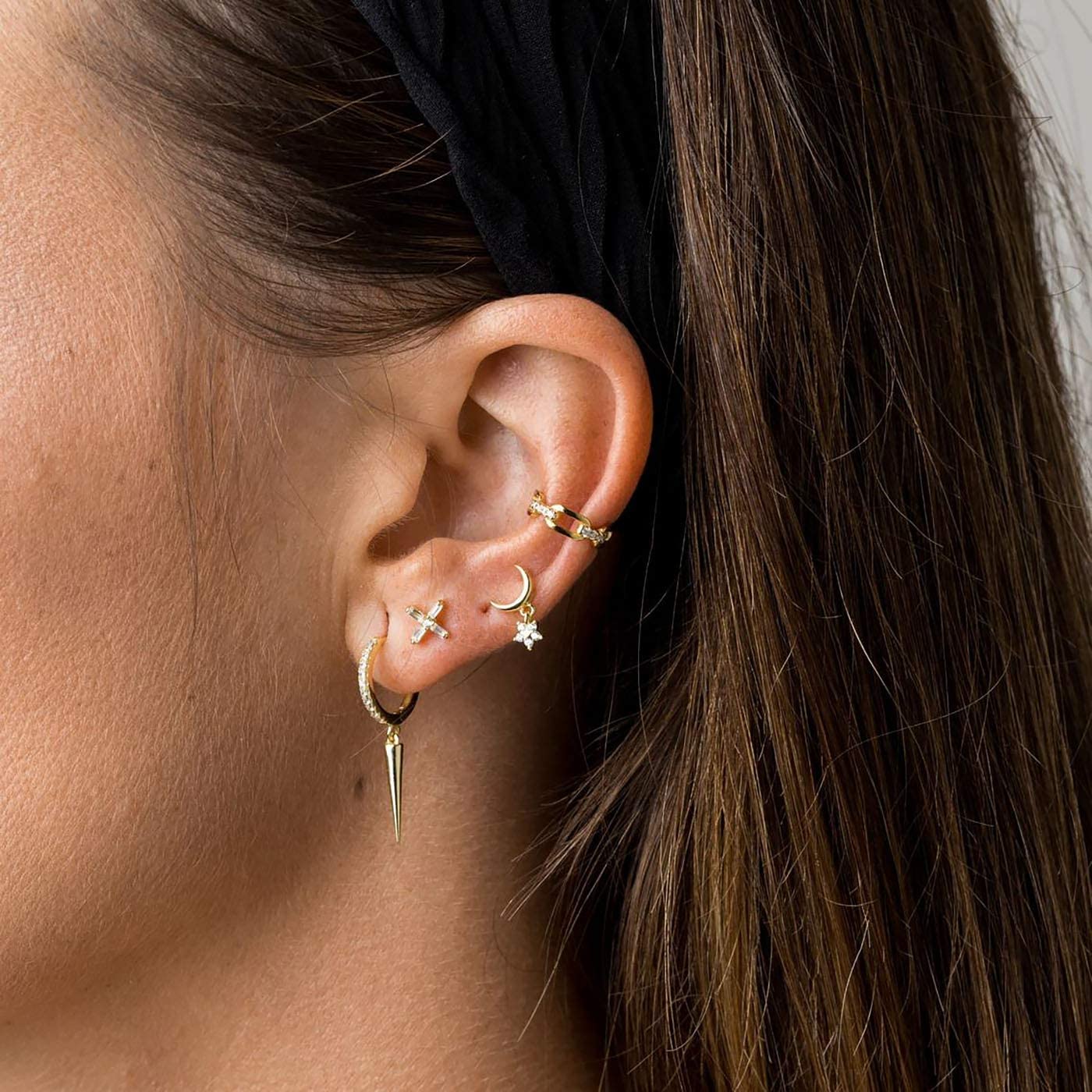 Orecchini pendenti affusolati in argento sterling
