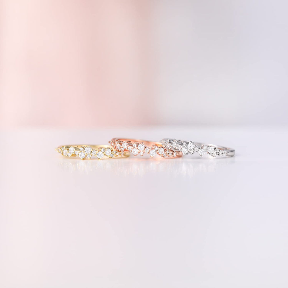 delicate stackable rings; women's rings; Eamti;