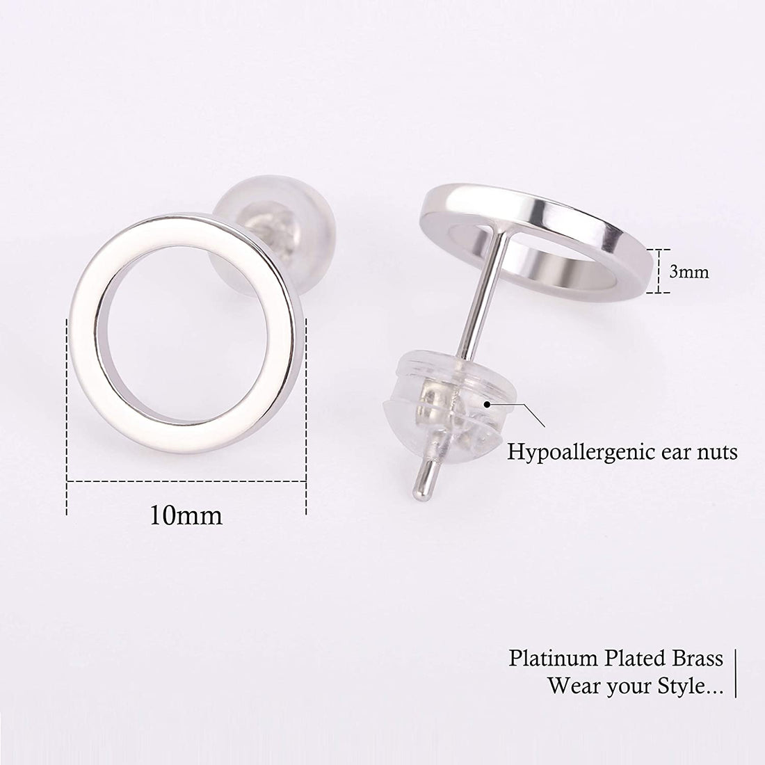 silver stud earrings; stud earrings for women; Eamti;