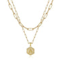 initial necklace, gold plated initial necklace, fashion necklace for women