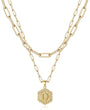 initial necklace, gold plated initial necklace, fashion necklace for women