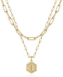 initial necklace, gold plated initial necklace, fashion necklace for women