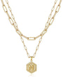 initial necklace, gold plated initial necklace, fashion necklace for women
