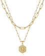 initial necklace, gold plated initial necklace, fashion necklace for women