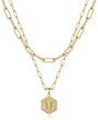initial necklace, gold plated initial necklace, fashion necklace for women