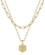 initial necklace, gold plated initial necklace, fashion necklace for women