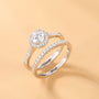 cheap wedding ring sets, unique wedding ring sets, fake bridal set rings, rings set, round engagement rings