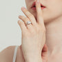 3 stone radiant rings; cubic zirconia wedding rings; Eamti;