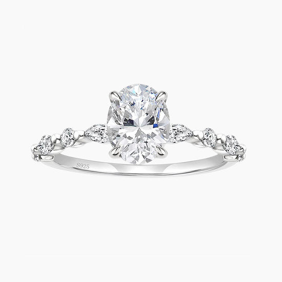 cubic zirconia rings; quality wedding rings; Eamti; oval zirconia ring; cubic zirconia oval ring;