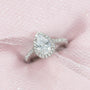 silver wedding rings, cz bridal ring sets, cheap wedding ring sets, teardrop ring, 2ct wedding ring