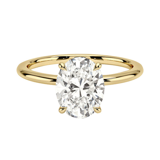 gold plated rings; quality engagement rings; Eamti; oval zirconia ring; cubic zirconia oval ring; 925 engagement ring; Eamti Fine Jewelry;