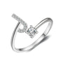initial ring, initial rings, letter ring, silver letter rings, K ring, adjustable rings